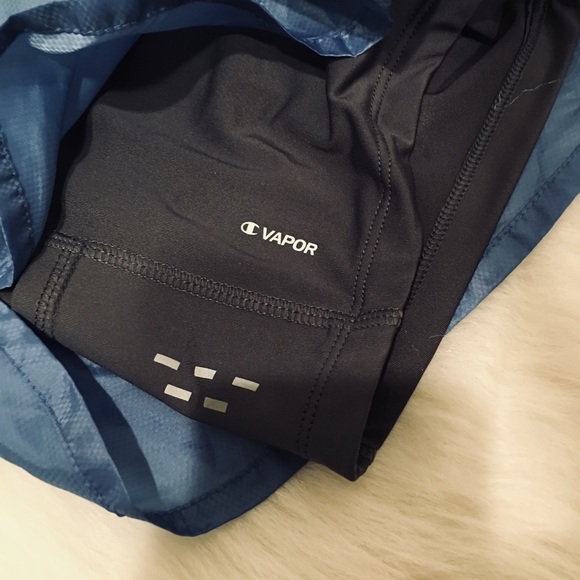 Champion Gear Blue Gray Vapor Lined Runners Shorts - Picture 3 of 5